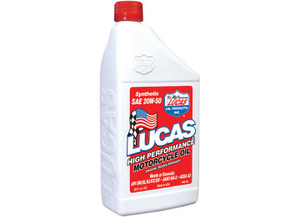 Lucas Oil - High Performance Synthetic Motorcycle Oil Sae 20w50 1 Qt Case Of 6 - 10702