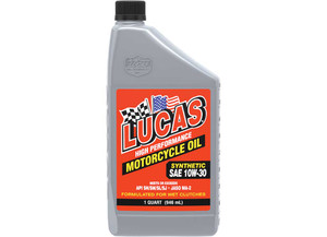 Lucas Oil - Synthetic Sae 10w40 Motorcycle Oil 1 Quart Case Of 6 - 10793