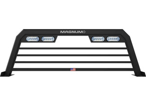Magnum Truck Racks - 24c Silverado 2500/3500 Highpro Headache Rack/bars/lights Matte Black - 424HPBRJ2NB