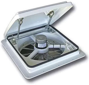 Maxxair - Maxxfan 4speed Roof Vent Fan With Manual Lift  White - 00B04301K