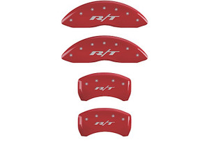 MGP Caliper Covers - Set Of 4 Caliper Covers Front And Rear: Rt Red Silver Characters - 12162SRT1RD