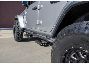 N-Fab - 18c Wrangler Jl 4 Door Suv Gas Srw 1.75 Rkr Step System Cab Length Textured Black - J184RKRS4
