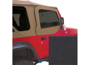 Rampage - 9706 Wrangler W/tinted Windows Black Diamond Complete Repl Soft Top Kit For Full Steel Doors - 68835