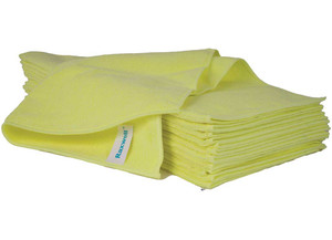 Raxwell Industries - Microfiber Cloth General Purpose Lightweight 16x16 Yellow 12 Pack - RJC1004
