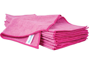 Raxwell Industries - Microfiber Cloth General Purpose Lightweight 16x16 Pink 12 Pack - RJC1005