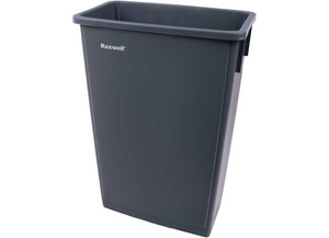 Raxwell Industries - Waste Receptacle Reinforced Rim W/ Side Handles Black 23 Gal - RMW2006BLK