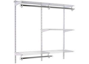 Rubbermaid - 48 Ft Wide Wire Closet Configuration Storage Kit White - 2060344