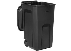 Rubbermaid - Roughneck 45 Gallon Vented Blue Wheeled Recycling Trash Container - 2149498