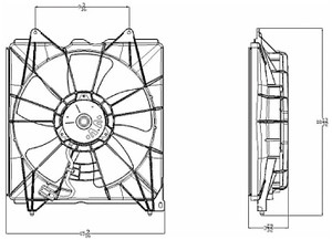 Sherman Parts - Radiator Cooling Fan Assy (blade/motor/shroud) 4cyl Accord Cpe/sdn 0810 - 2817-400-0