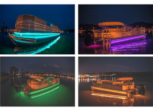 TH Marine - Pontoon Boat Under Deck Led Light Kit  Rgb Color Changing Remote  2430ft Boats  7.5m/25ft Led - LED-PBDK25RGB-DP