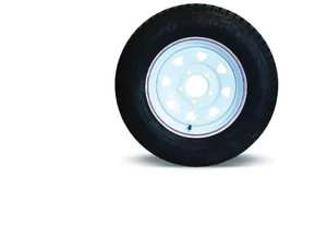 Tow-Rite - 5.3x12 Mounted On White Spoke 12x4 4x4 Load Rating: C 6ply Rated 1045 Lbs - RDG3730-WS4