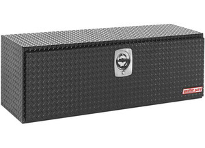 Weather Guard - 48 X 18 X 18in Under Bed Aluminum Box Tool Compact 8.6 Cu Ft  Gloss Black Finish - 648-5-02