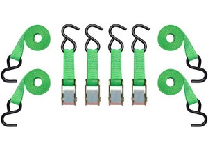 Winston - SmartStraps - CargoSmart - TowSmart - 10ft 900lb Cambuckle Tie Down 4 Pk Green - 146