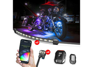 XK Glow - Xkmax Rgbw 8pc Addressable Motorcycle Underglow Light Kit - MX-MOTO-MINI