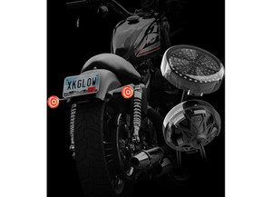 XK Glow - Harley Davidson Mototurnz Rear Led Turn Signal Insert Pair  1157 Flat Style - XK-MTP57-FR