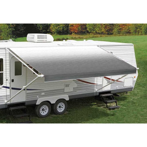 Carefree of Colorado - 2pc Awning Replacement Vinyl Fabric 17ft 2in Checkered Flag - 80189A00