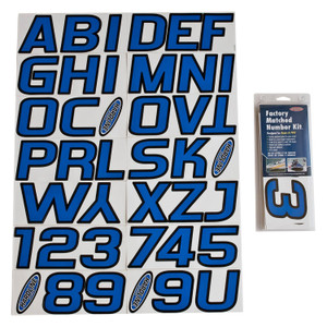 Hardline Products - 700 Series 3in Letter/number Kitblue/black - BLBLK700