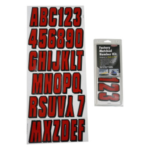 Hardline Products - 320 Series 3in Letter/number Kitox Red/black - ROBLK320