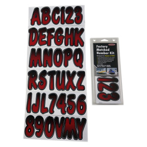 Hardline Products - 200 Series 3in Letter/number Kitburgundy/black - RUBKG200