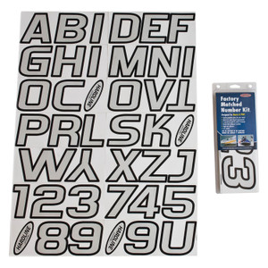 Hardline Products - 700 Series 3in Letter/number Kitsilver/black - SIBLK700