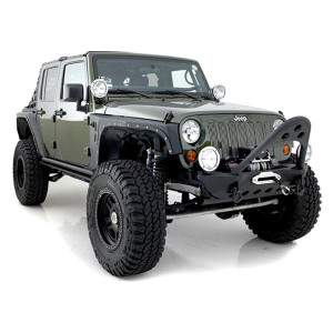 Smittybilt - 0718 Wrangler Jk 2/4 Dr Src Front Stinger Bumper W/dring Mounts; Black Textured - 76524