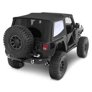 Smittybilt - 0718 Wrangler Jk 2dr Bowless Combo Top W/tinted Windows & No Upper Doors; Black Diamond - 9073235