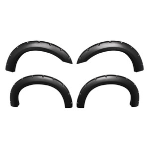 Tyger Auto - 9907 F250/f350 Super Duty Paintable Smooth Matte Blk Pocket Style Fender Flare Set4 Piece - TG-FF8F4098