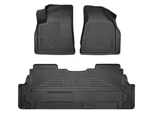 Husky Liner - 0716 Acadia Front & 2nd Row Weatherbeater Floor Liner Black - 93441