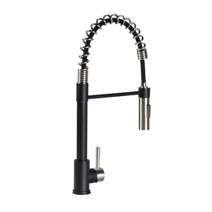 Lippert - Coiled Pulldown Kitchen Faucet  Black/stainless Steel - 2022109922
