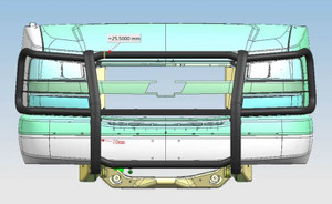Blackhorse Off Road - 19c Silverado 1500/1500 Ltd Rover Bull Bar Matte Black - 17GV02MA