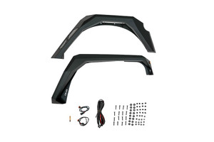 DV8 Offroad - 718 Wrangler Jk Armor Front+rear Fender Flaresblack - FDJK-09