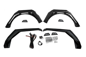 DV8 Offroad - 18c Jeep Wrangler Jl Armor Fender Flares Black - FDJL-09