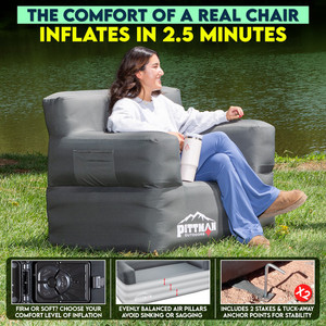 Airbedz - Inflatable Air Chair W/ Air Pump - PPI-AIR_CHAIR