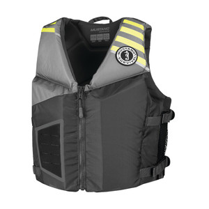 Mustang Surv - Young Ad Rev Foam Vest Grey-yellow - MV3600-270-0