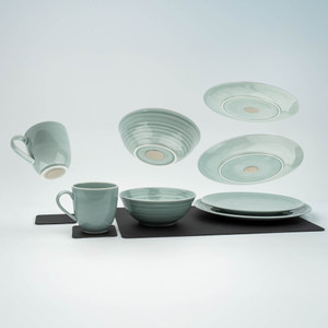 Silwey Magnetic - Porcelain Tableware Set Cyan - PO-VS-CY
