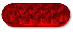 Tow Force Jammy - Red 6' Oval Led Grommet Mount S/t/t - J-66-R