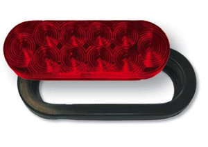 Tow Force Jammy - Red 6' Oval Led Grommet Mount Light - J-66-RK