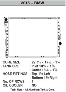 Csf Radiator - 99-03 Bmw 320i - 3055