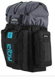 Elby Bikes - Pannier Bag Blk W/malibu Blue Logo - E08158