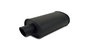 Vibrant - Flat Blk Oval Muffler - 1145