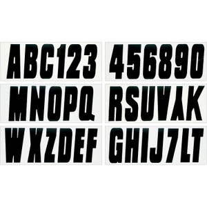 Seachoice 74129 3" Premium Letter & Number Kit, Black, Self-Adhesive Vinyl - 74129
