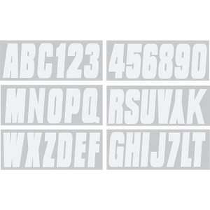 Seachoice 74130 3" Premium Letter & Number Kit, White, Self-Adhesive Vinyl - 74130