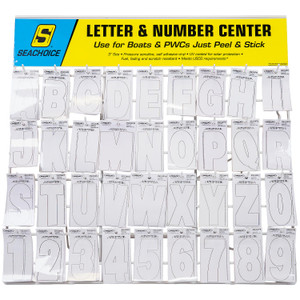 Seachoice 74128 Letter & Number Display, 3" Premium Vinyl, White - 74128