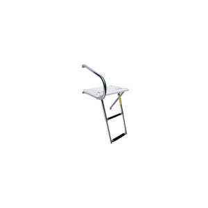 Garelick EEz-In Transom Platform With 2 Step Telescoping Ladder For Boats With Outboard Motors - 19536