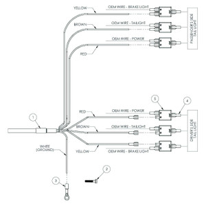 Blue Ox BX88442 Progressive Lit Vehicle Tail Light Wiring Kit - BX88442