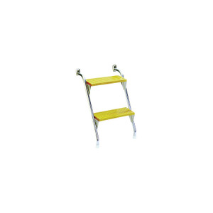 Garelick EEz-In xxx Anodized Aluminum Cockpit Steps w/Oak Treads, 28" High - 25028