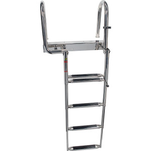 Seachoice 71308 Premium Telescoping Pontoon Boat Ladder, Steps: 4 -
