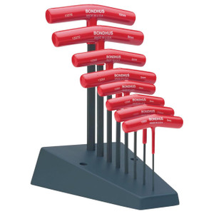 Bondhus Metric HEX T-Handle Wrenches with Stand 2 to 10mm (8 Piece) - 13389