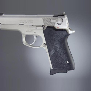 Hogue S&W 4516 Series Compact 45/40 Caliber Rubber Grip Panels (Black) - 16010