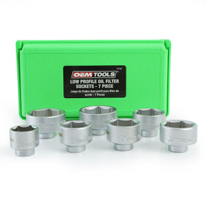 OEM Tools 27197 3/8 Inch Drive Oil Filter Removal Socket Set 7-Piece - 27197